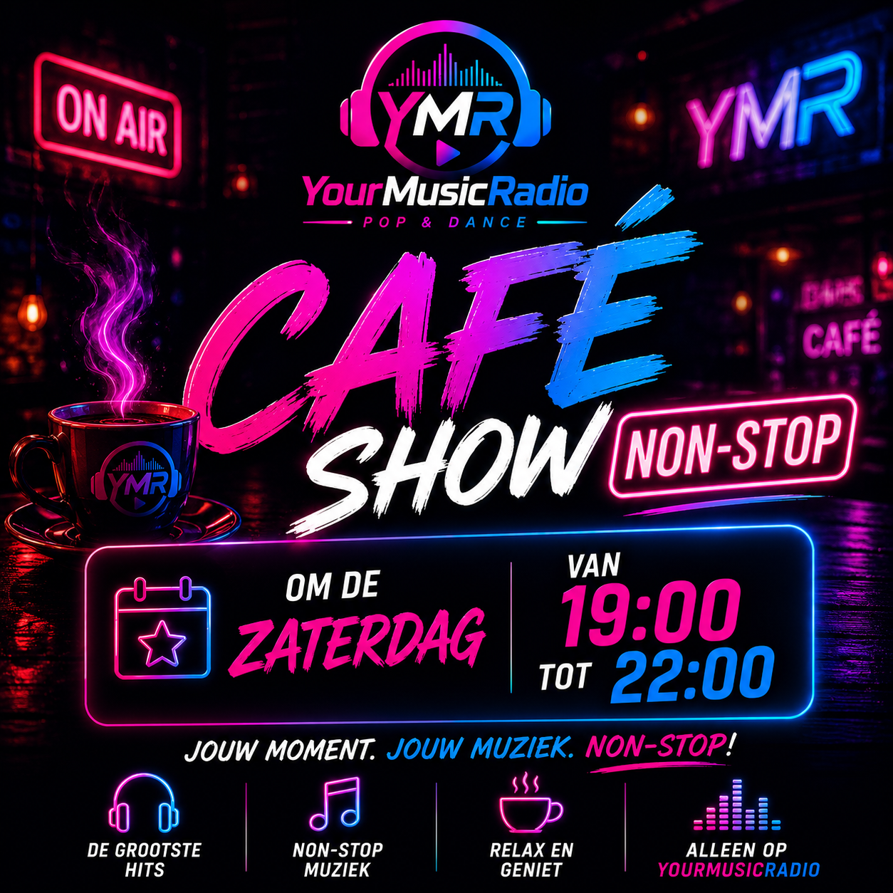 Zaterdag Avond Café officieel van start op YourMusicRadio